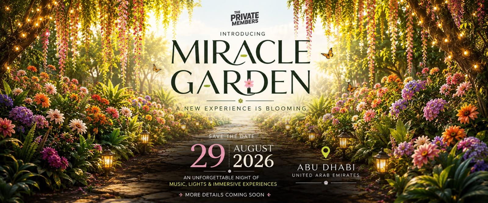 THE MIRACLE GARDEN Banner